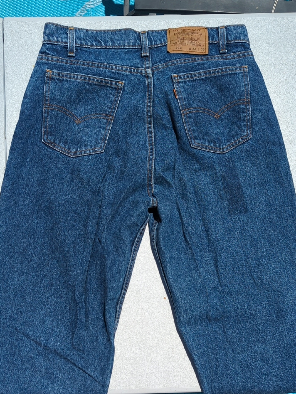 Levi's Men's Dark Blue Denim Relaxed Jeans